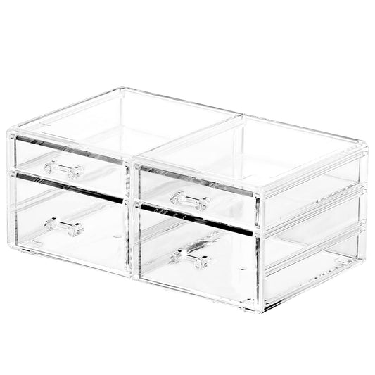 Acrylic Makeup Organizers With 4 Drawers