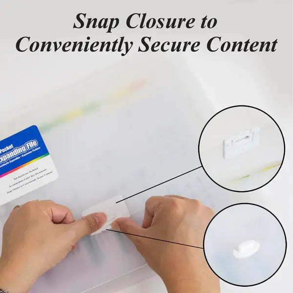 Expanding File Letter Size Translucent Poly 13-Pocket